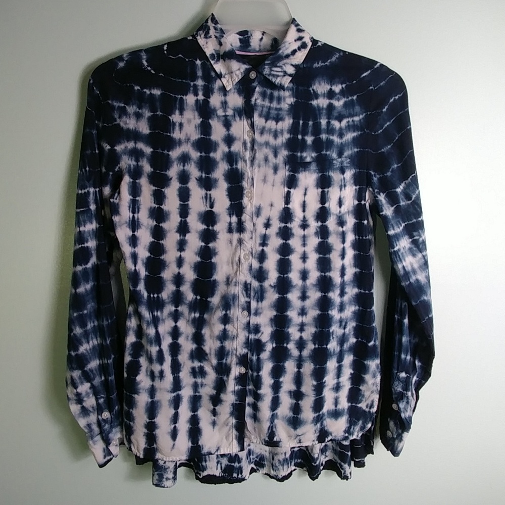 Nanette Lepore Tie Dye Button Up Top